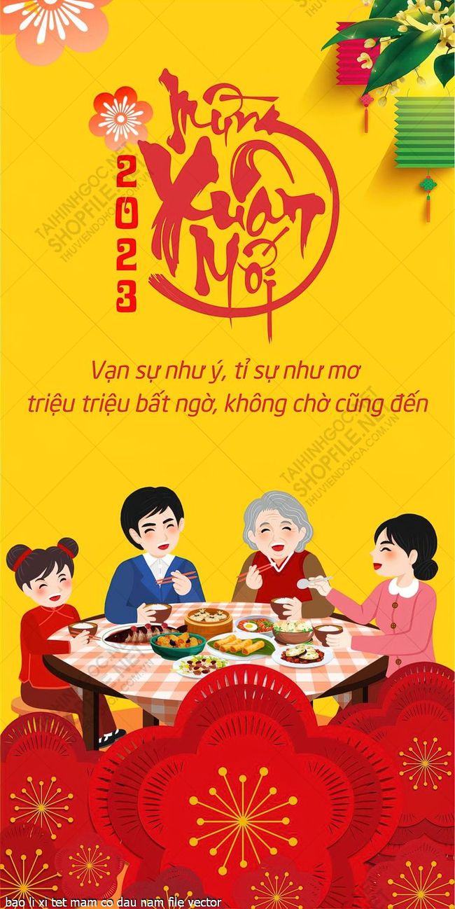 bao li xi tet mam co dau nam file vector